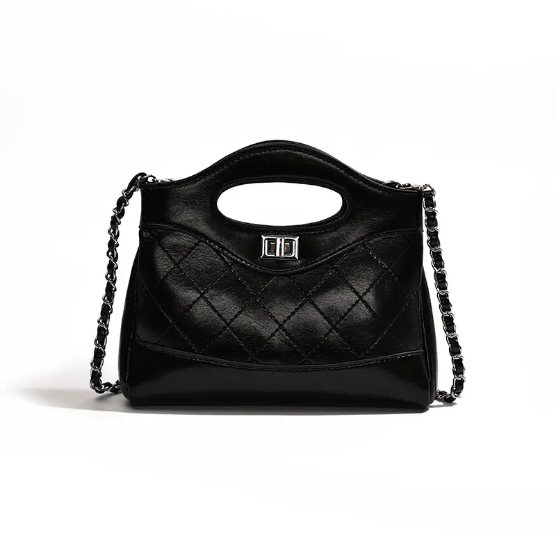 Pink Rhomboid Chain Handbag for Women