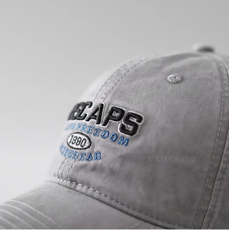 Men's Beige Ford Cap with Embroidered Logo — feature 13