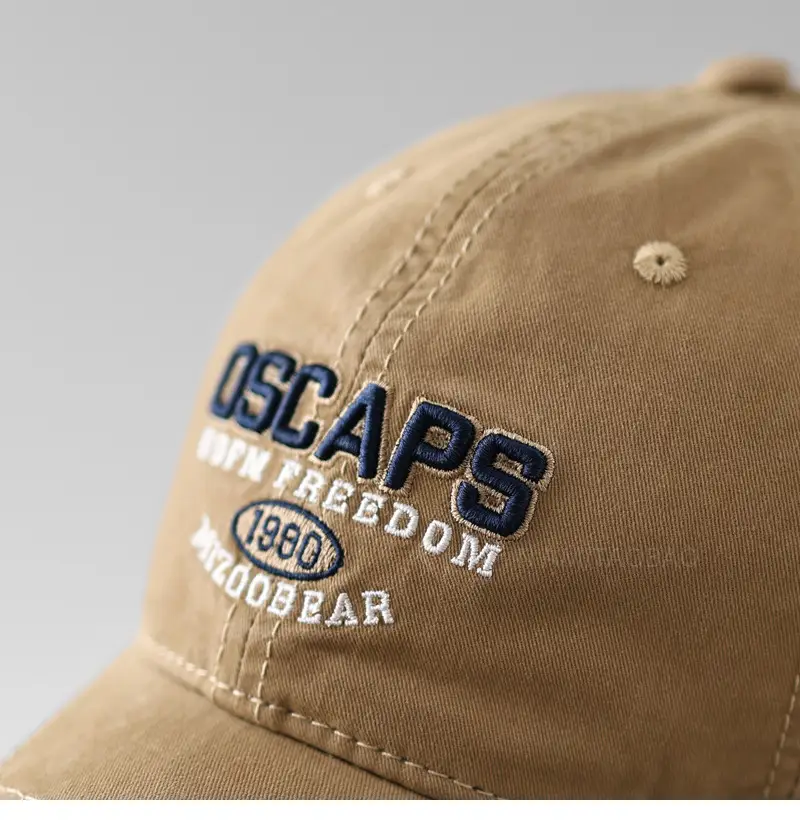 Men's Beige Ford Cap with Embroidered Logo — feature 17