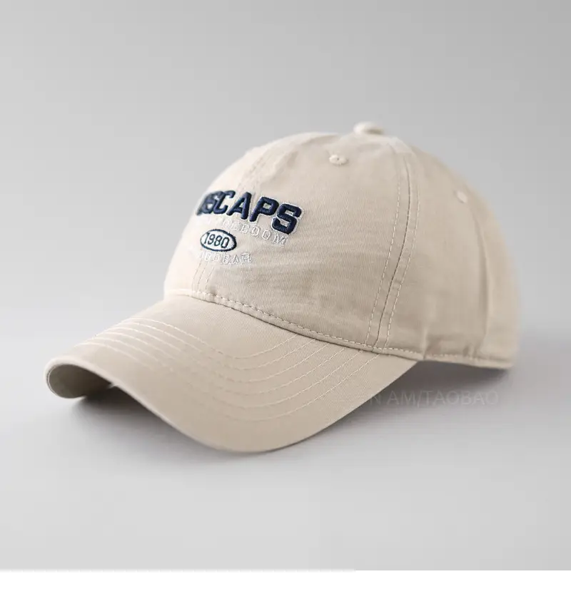Men's Beige Ford Cap with Embroidered Logo - Image 2