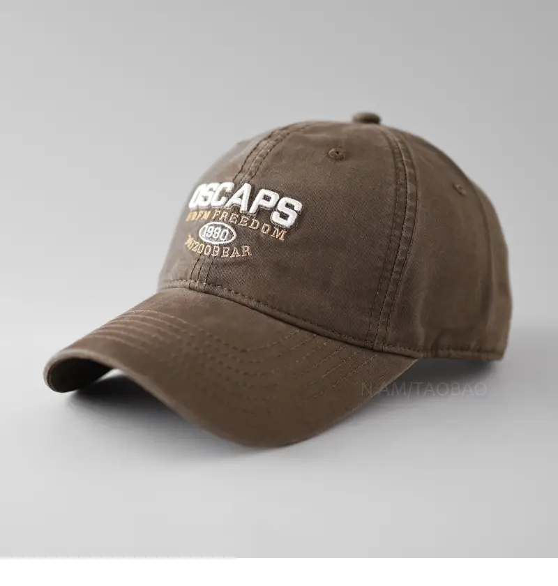 Men's Beige Ford Cap with Embroidered Logo - Image 3