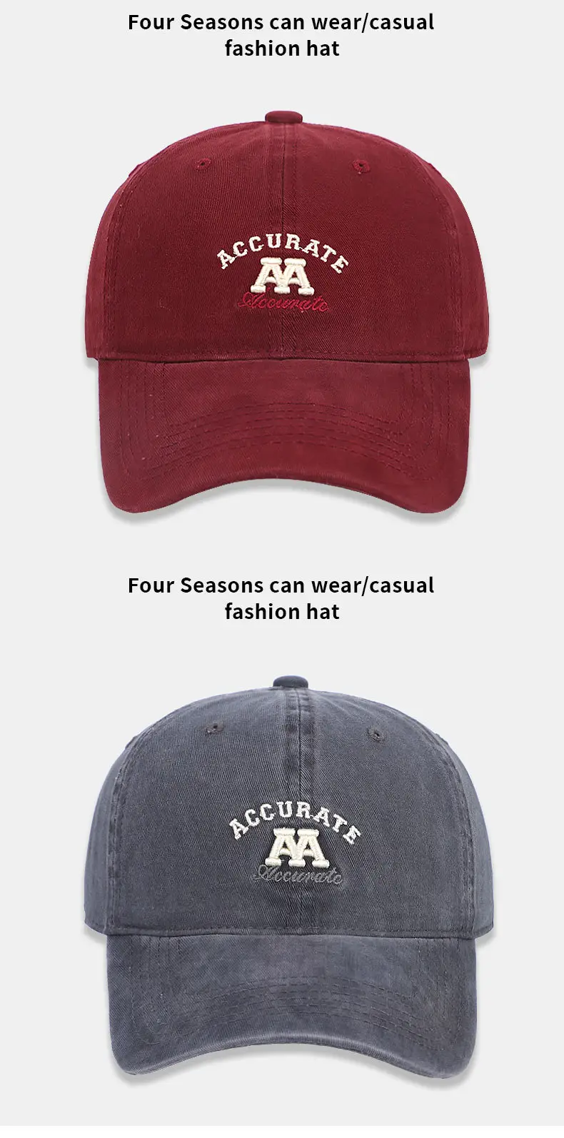 Wash Men's Women's Couple Baseball Cap Accurate AA — feature 13