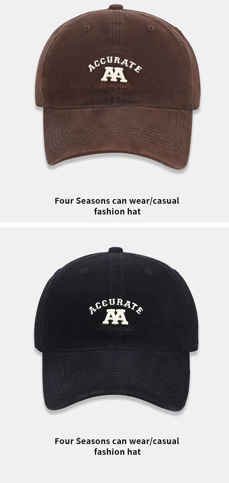 Wash Men's Women's Couple Baseball Cap Accurate AA — feature 15