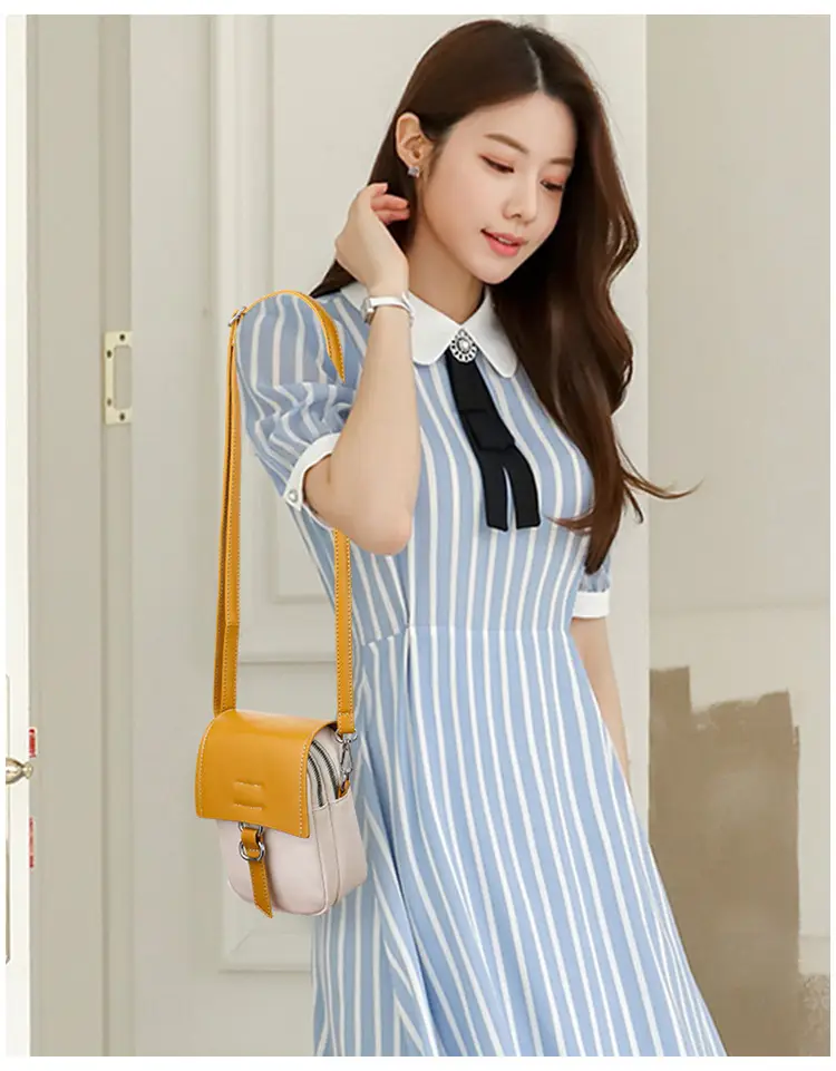New Stylish Crossbody Bag White Yellow Mini Lightweight — feature 12