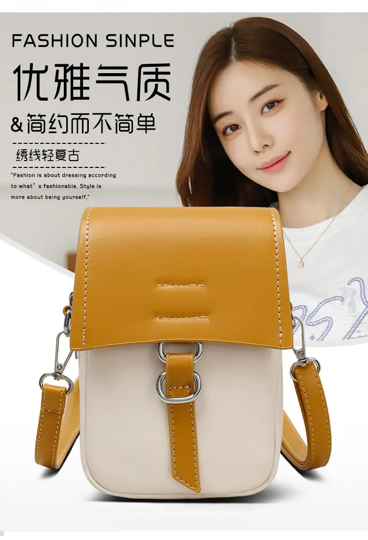 New Stylish Crossbody Bag White Yellow Mini Lightweight — feature 2