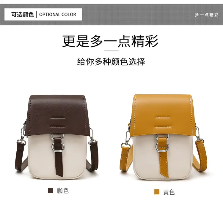 New Stylish Crossbody Bag White Yellow Mini Lightweight — feature 20