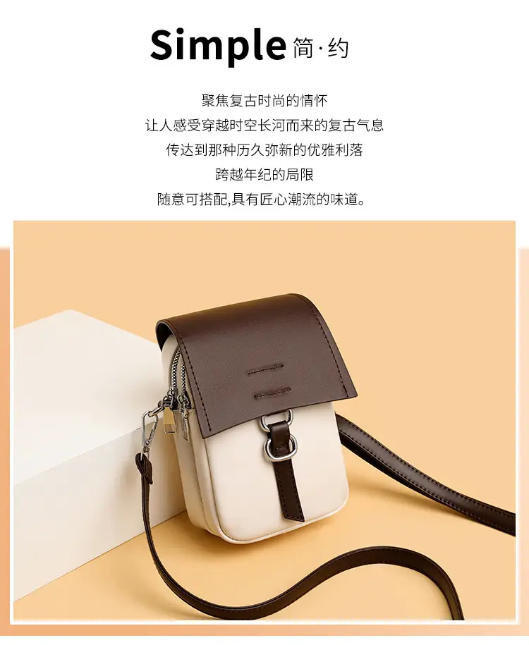 New Stylish Crossbody Bag White Yellow Mini Lightweight — feature 5