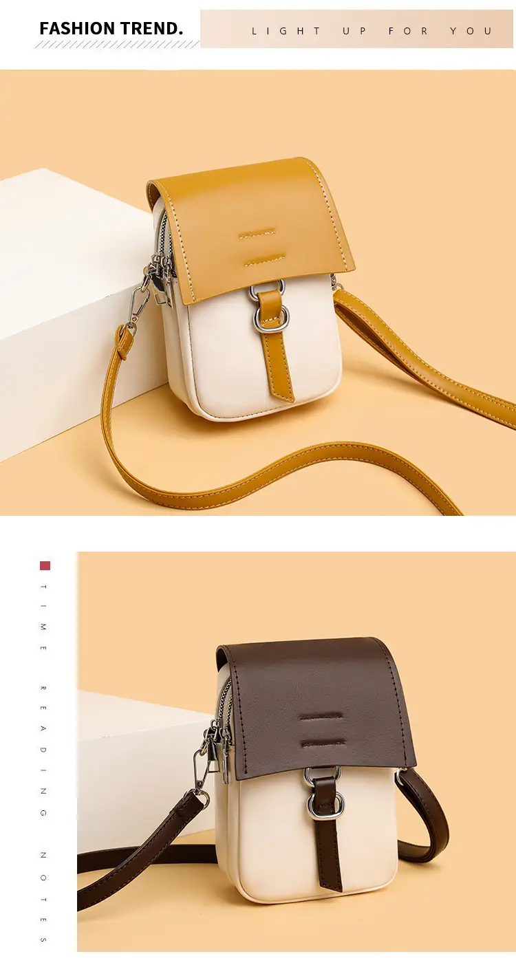 New Stylish Crossbody Bag White Yellow Mini Lightweight — feature 7