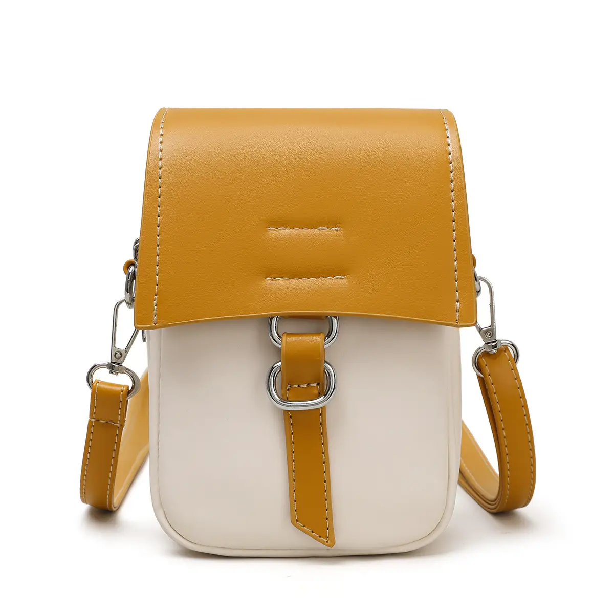 New Stylish Crossbody Bag White Yellow Mini Lightweight - Image 2