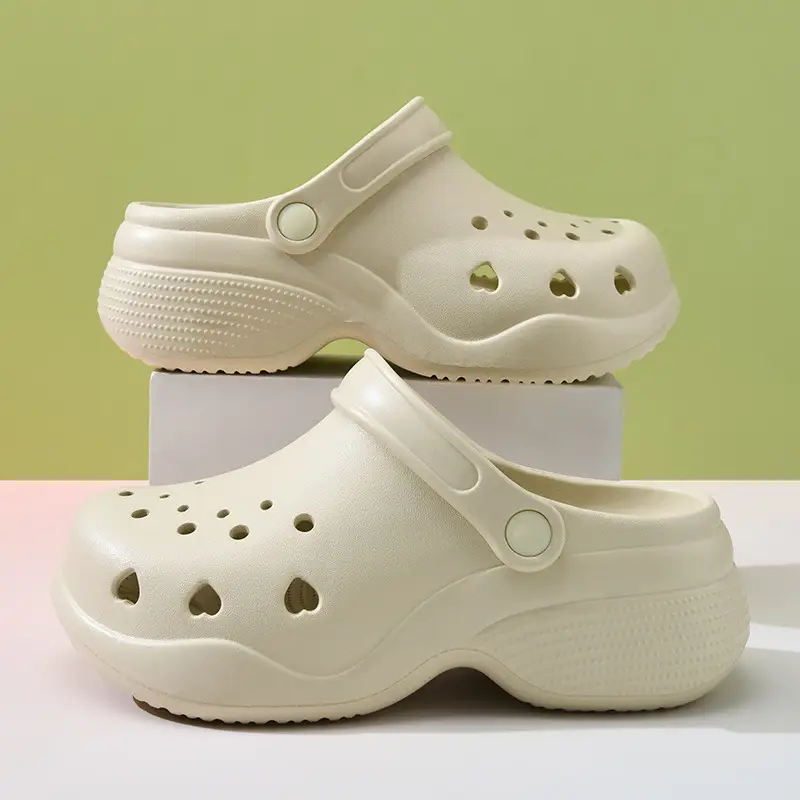 New Hole Shoes Women's Summer Increased Wear-Resistant Deodorant Tou Tops EVA Outer Wear Breathable Non-Slip Shoe Slippers - Image 5