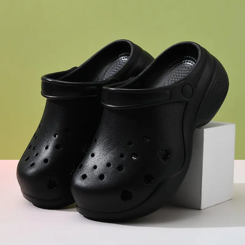 New Hole Shoes Women's Summer Increased Wear-Resistant Deodorant Tou Tops EVA Outer Wear Breathable Non-Slip Shoe Slippers - Image 6