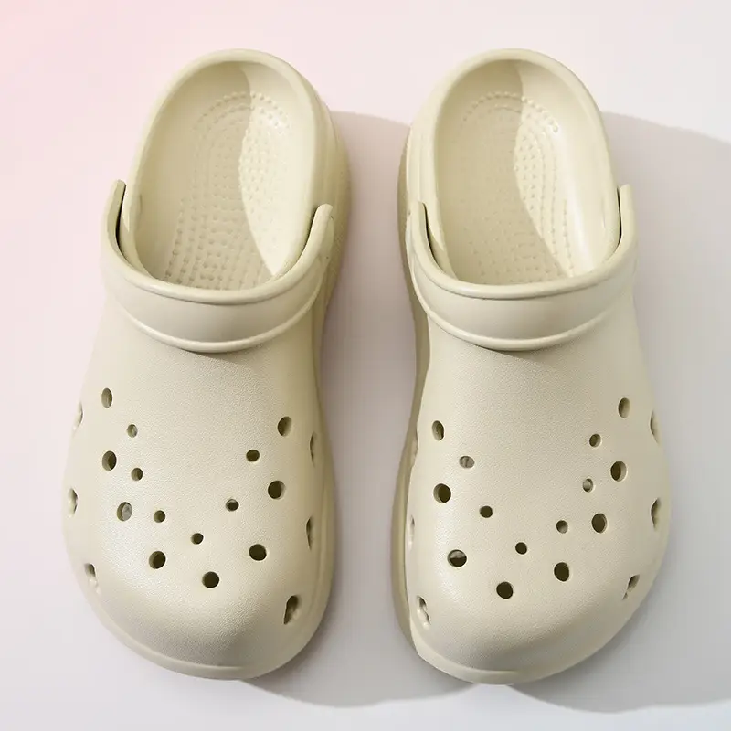 New Hole Shoes Women's Summer Increased Wear-Resistant Deodorant Tou Tops EVA Outer Wear Breathable Non-Slip Shoe Slippers - Image 7