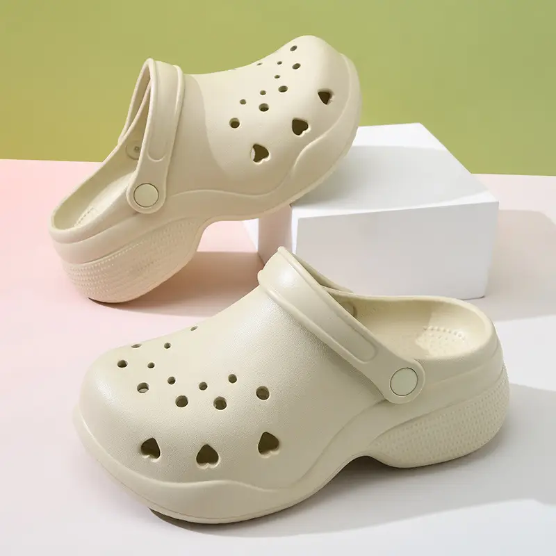 New Hole Shoes Women's Summer Increased Wear-Resistant Deodorant Tou Tops EVA Outer Wear Breathable Non-Slip Shoe Slippers - Image 2
