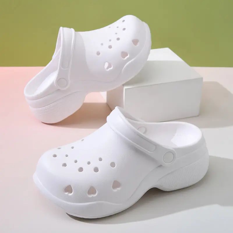 New Hole Shoes Women's Summer Increased Wear-Resistant Deodorant Tou Tops EVA Outer Wear Breathable Non-Slip Shoe Slippers - Image 3