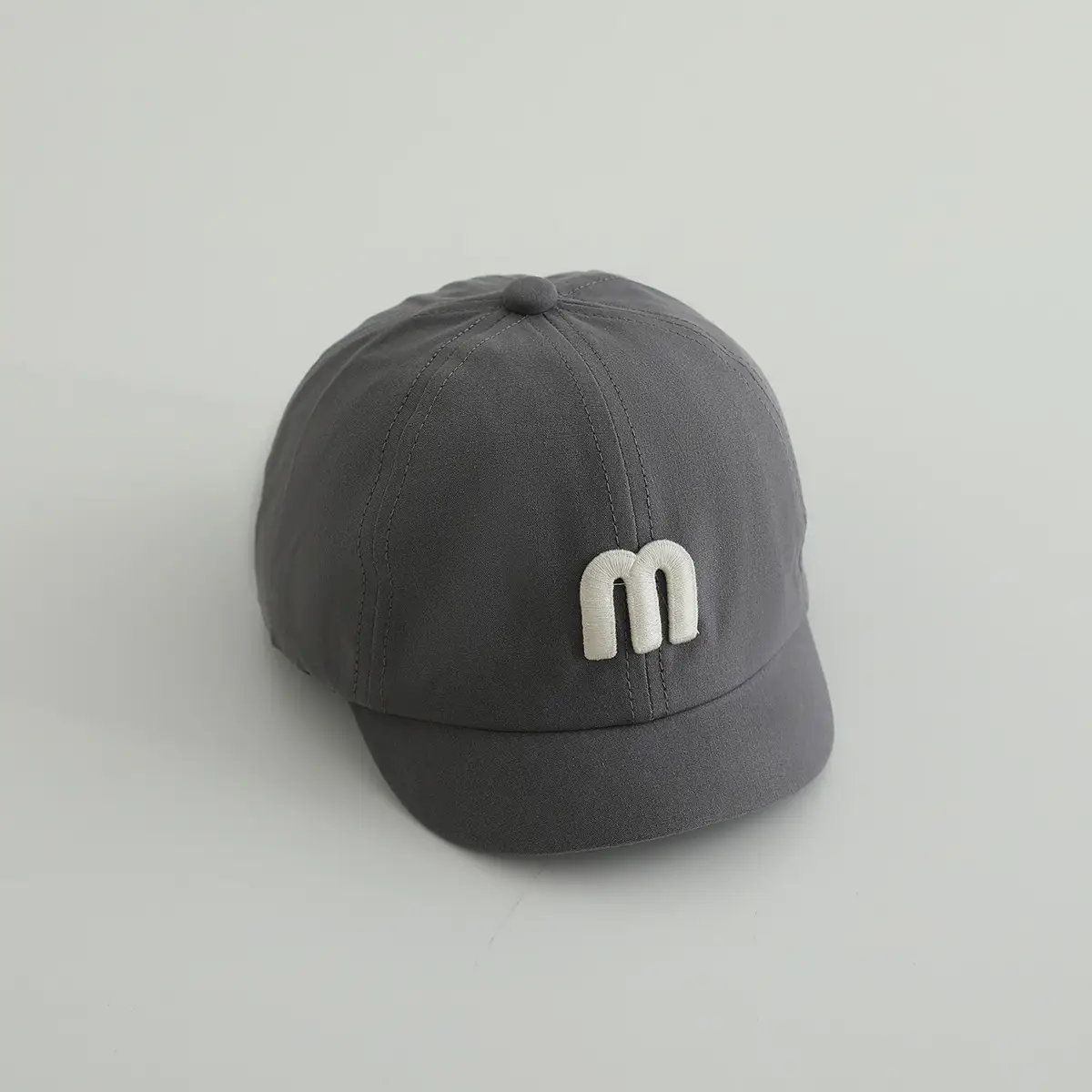 Gray M-Logo Baby Cap for Boys Spring Autumn — feature 11