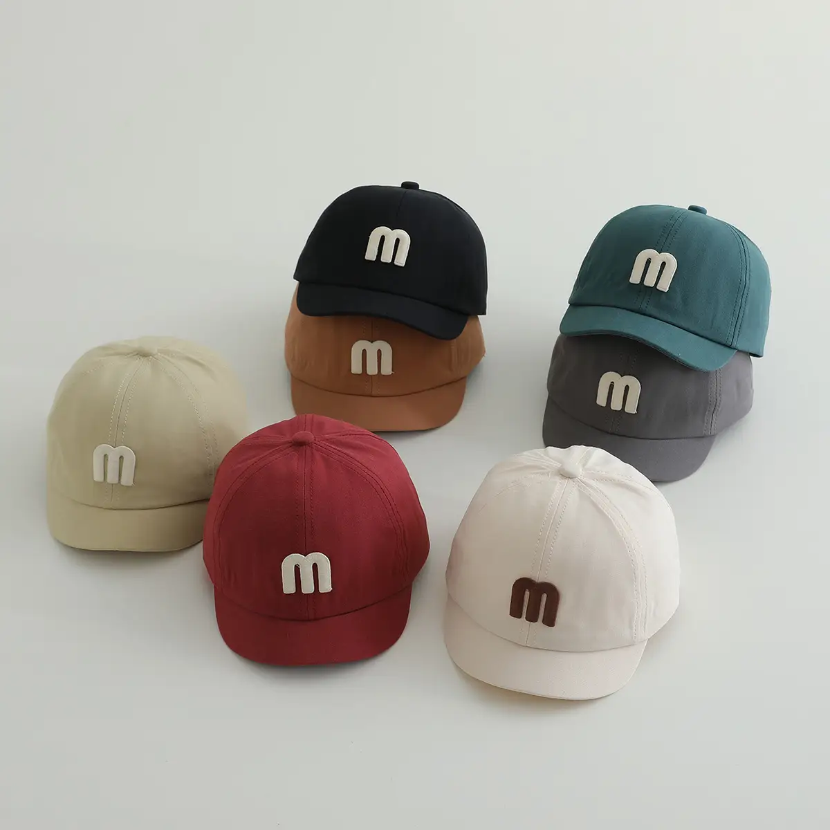 Gray M-Logo Baby Cap for Boys Spring Autumn — feature 2