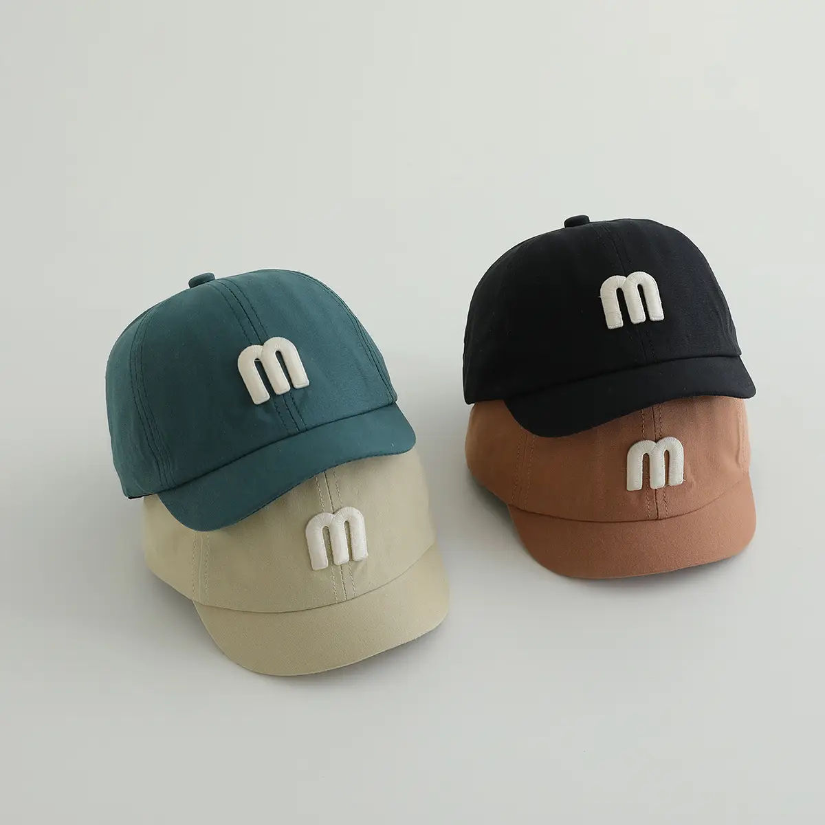 Gray M-Logo Baby Cap for Boys Spring Autumn — feature 3