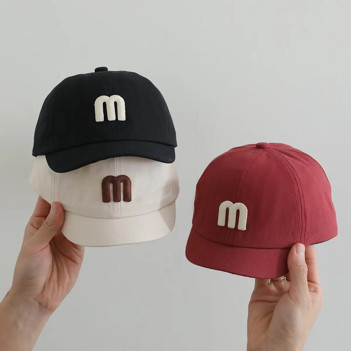 Gray M-Logo Baby Cap for Boys Spring Autumn — feature 4