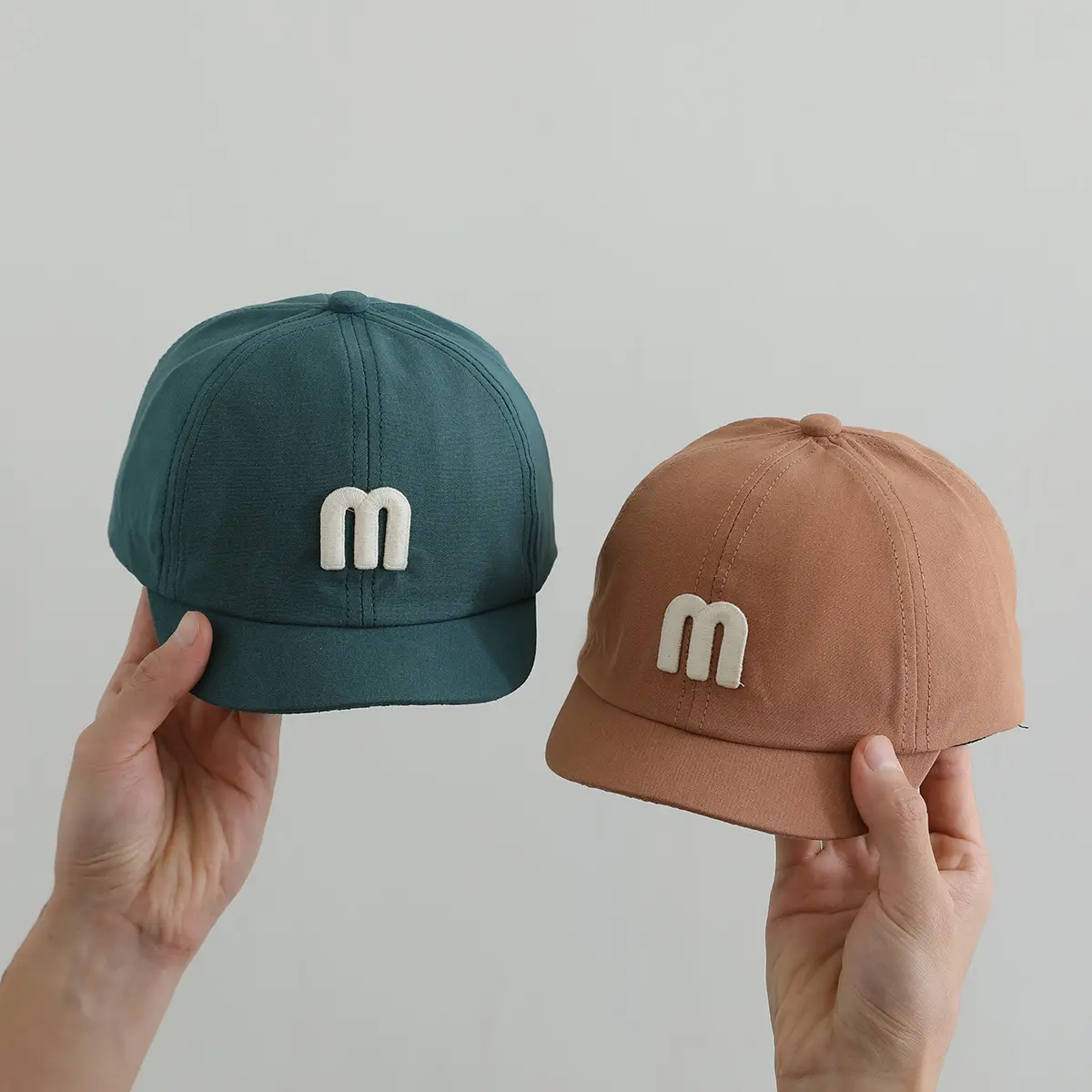 Gray M-Logo Baby Cap for Boys Spring Autumn — feature 5