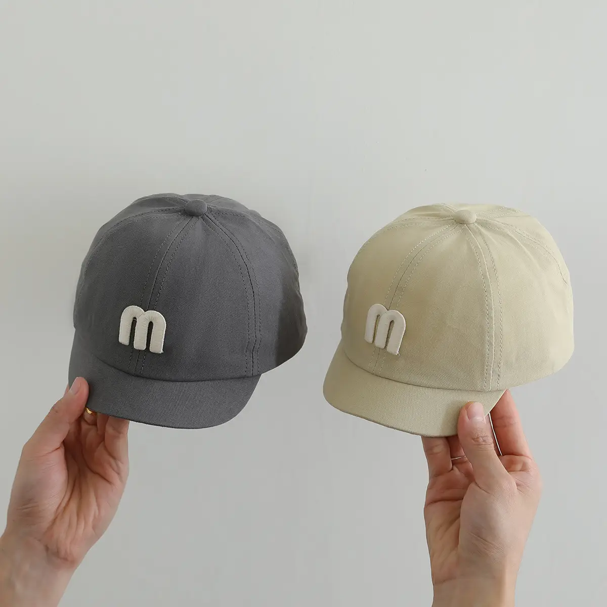 Gray M-Logo Baby Cap for Boys Spring Autumn — feature 6