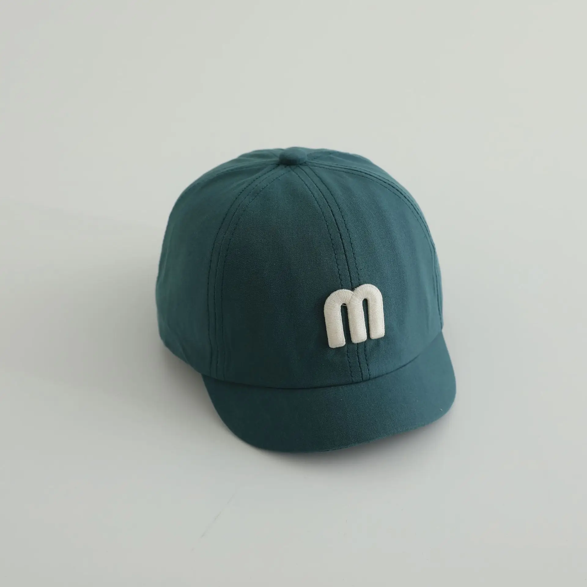 Gray M-Logo Baby Cap for Boys Spring Autumn - Image 6