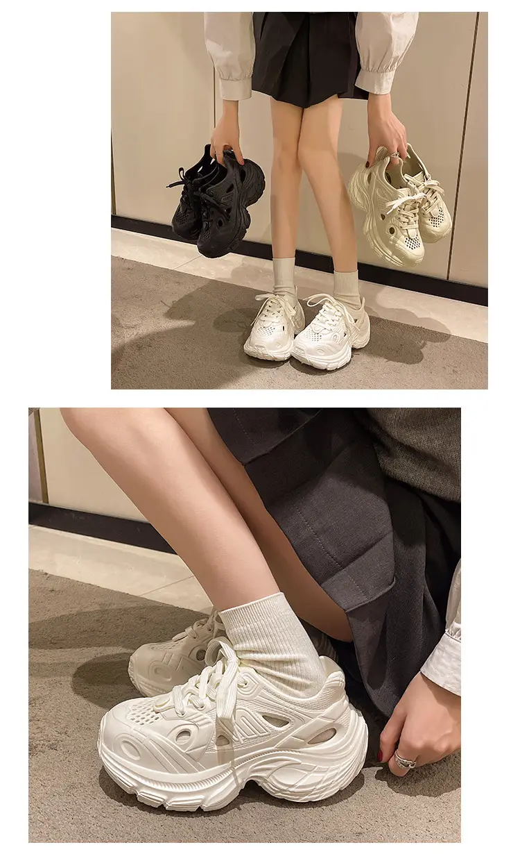 Design Sense Hollow Strap Eva Dad Shoes Women's Comfortable Breathable Wet Water Platform Sandals in Spring and Summer — feature 11