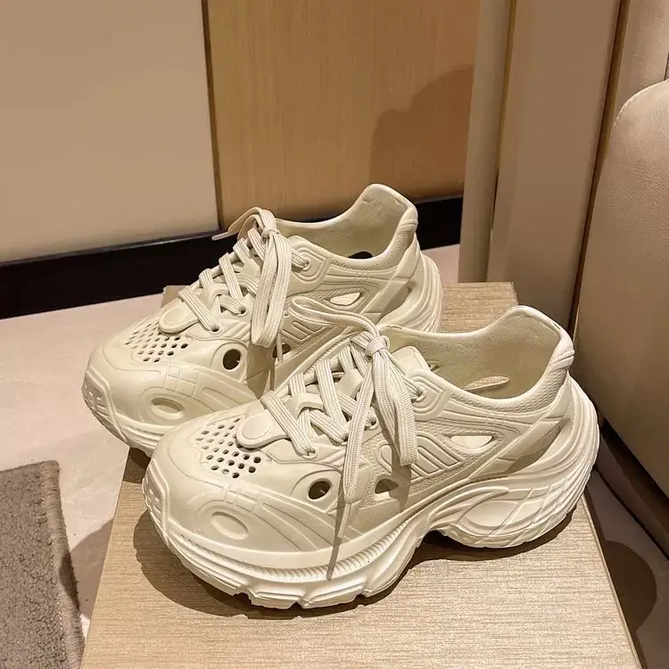 Design Sense Hollow Strap Eva Dad Shoes Women's Comfortable Breathable Wet Water Platform Sandals in Spring and Summer — feature 16
