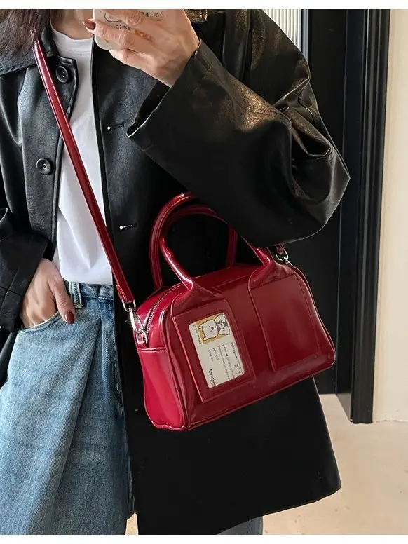 Red Crossbody Bag for Women 2025 Fashion Casual Shoulder Bag - Image 5