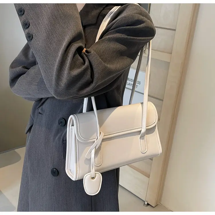 Red Women's Retro Style Shoulder Bag with Long Handle — feature 21