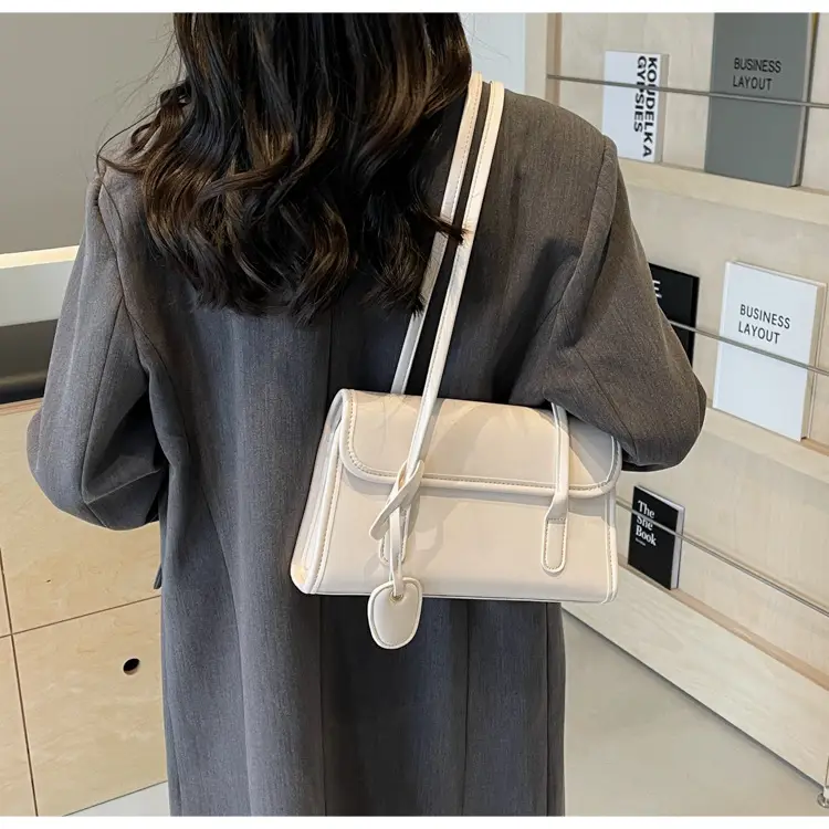 Red Women's Retro Style Shoulder Bag with Long Handle — feature 22