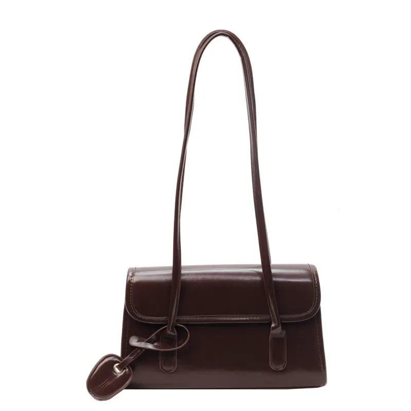 Red Women's Retro Style Shoulder Bag with Long Handle - Image 4