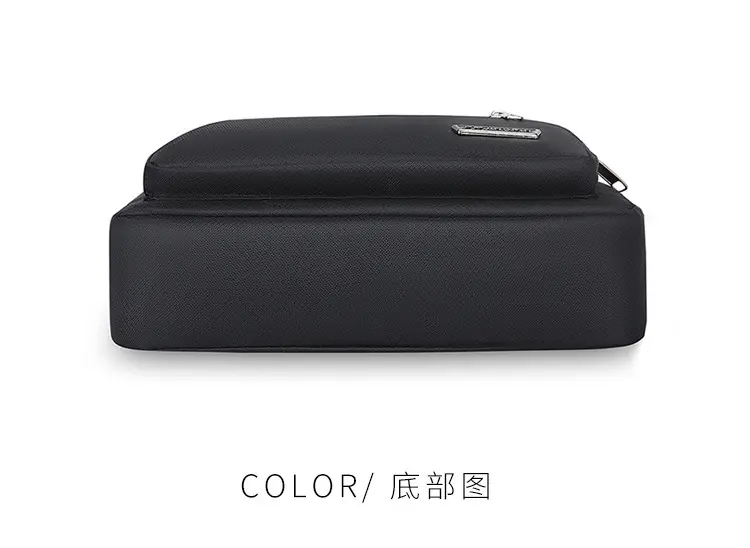 Men's Multi-Layer Shoulder Bag Navy Blue Business Travel — feature 31