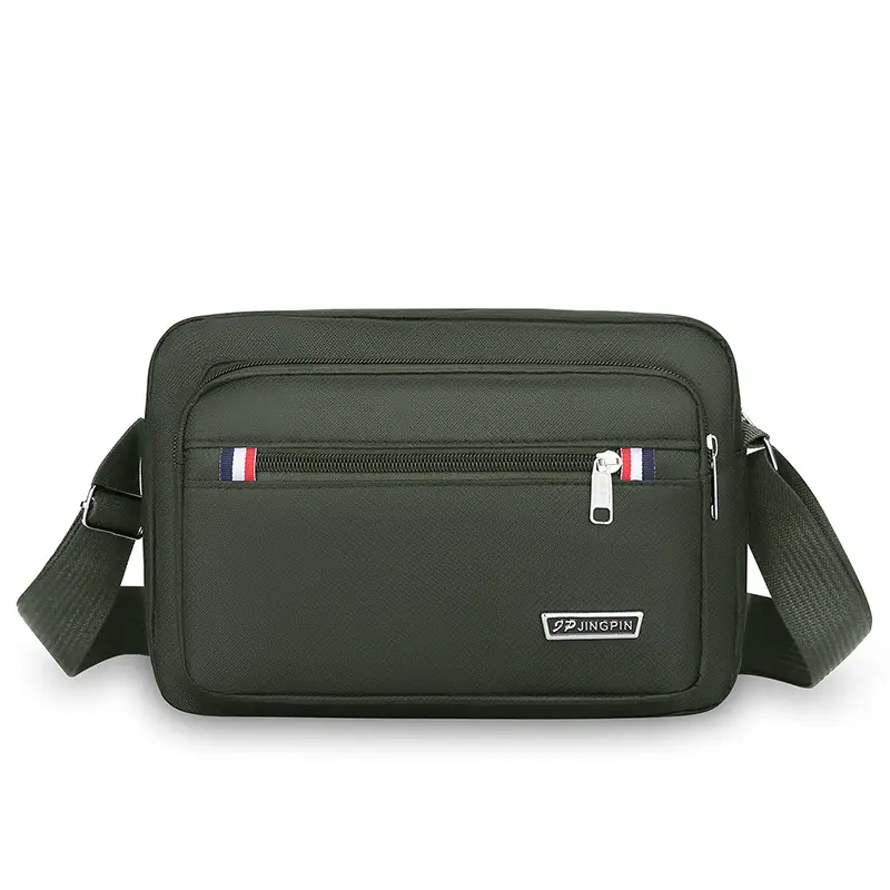 Men's Multi-Layer Shoulder Bag Navy Blue Business Travel - Image 2