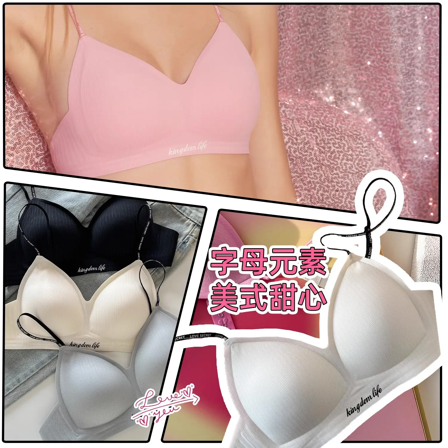 Authentic Barbie Pink Triangle Cup Push-Up Bra