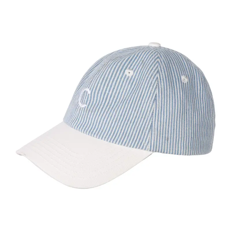 Women Striped Baseball Cap Red Back 2025 Spring Summer