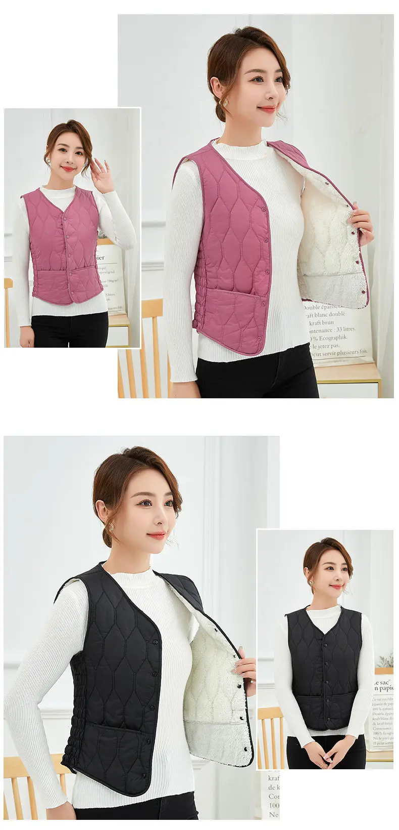 Women Cotton Warm Vest Large Slim Fit — feature 11