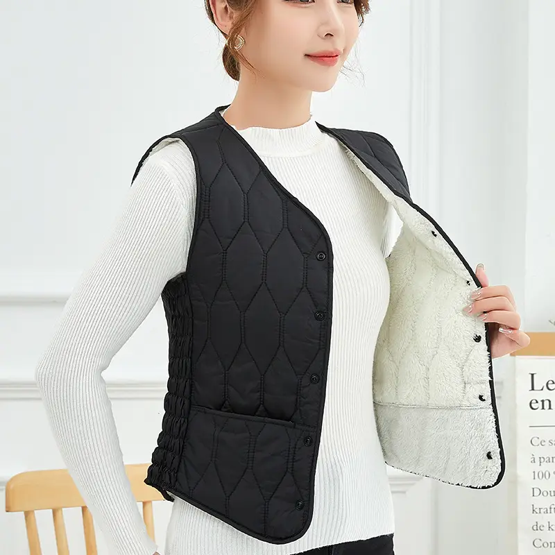 Women Cotton Warm Vest Large Slim Fit - Image 2