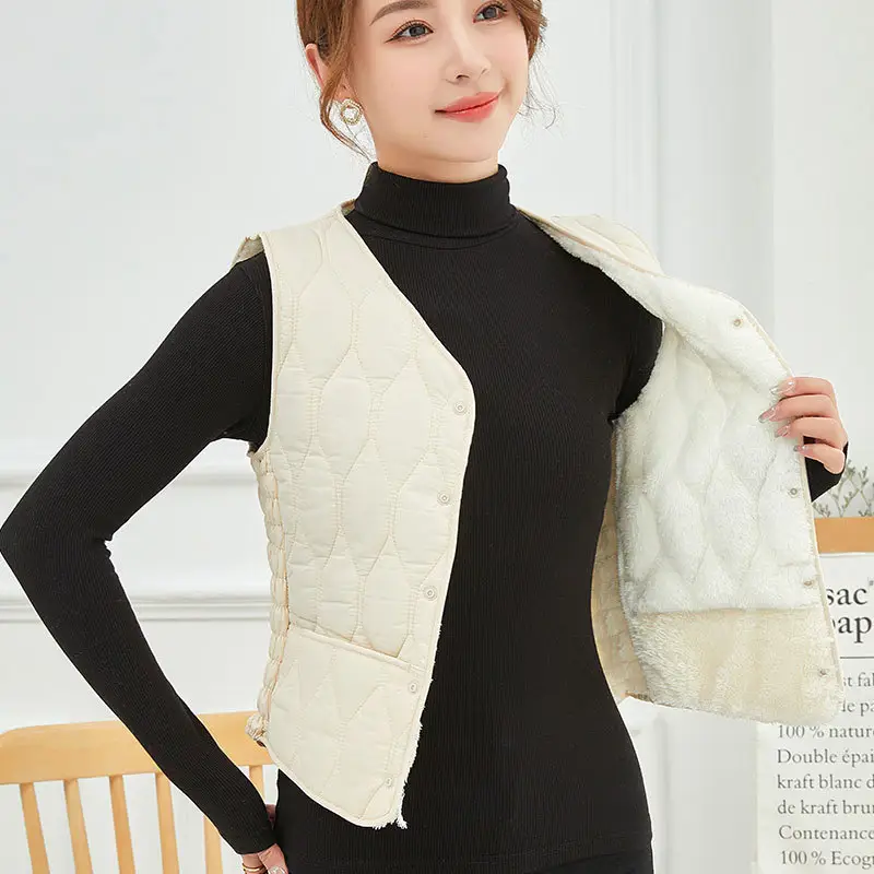 Women Cotton Warm Vest Large Slim Fit - Image 3