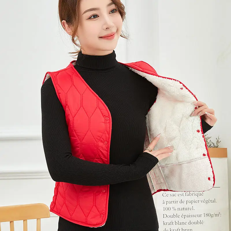 Women Cotton Warm Vest Large Slim Fit - Image 4