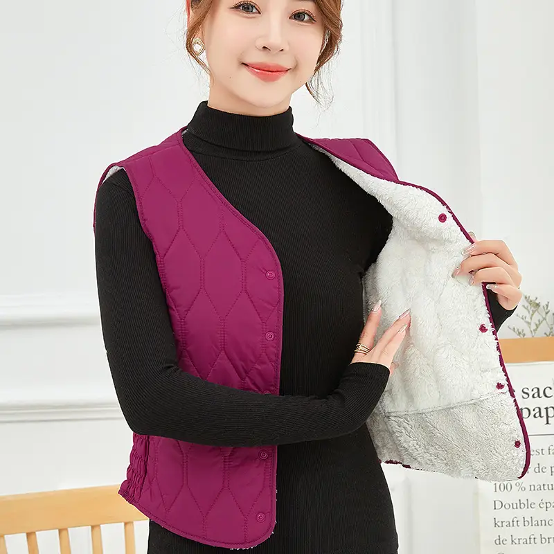 Women Cotton Warm Vest Large Slim Fit - Image 6