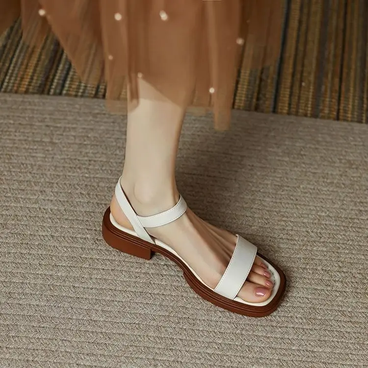 Internet Celebrity Popular Sandals and Slippers Women's Flat Bottom High-grade Korean-style All-match Comfortable Outer Wear Non-slip Roman Cool Shoes — feature 3