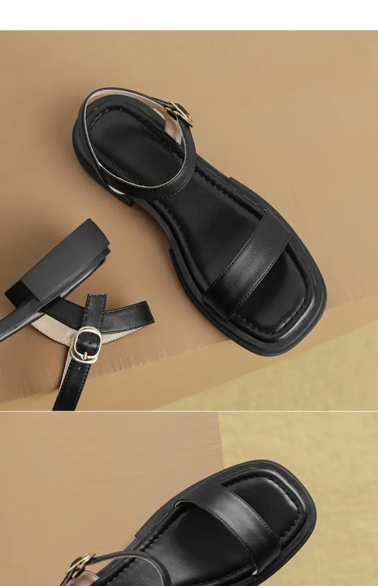 Internet Celebrity Popular Sandals and Slippers Women's Flat Bottom High-grade Korean-style All-match Comfortable Outer Wear Non-slip Roman Cool Shoes — feature 4