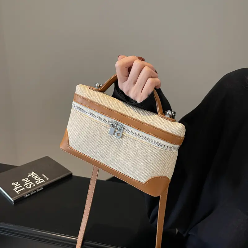 Korean Style Brown Crossover Shoulder Bag for Women
