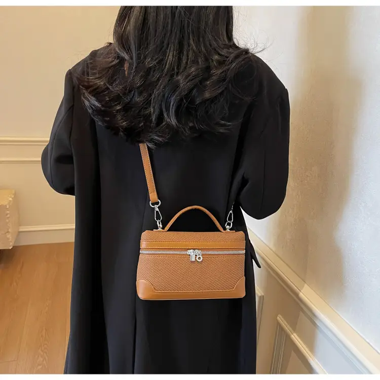 Korean Style Brown Crossover Shoulder Bag for Women — feature 10