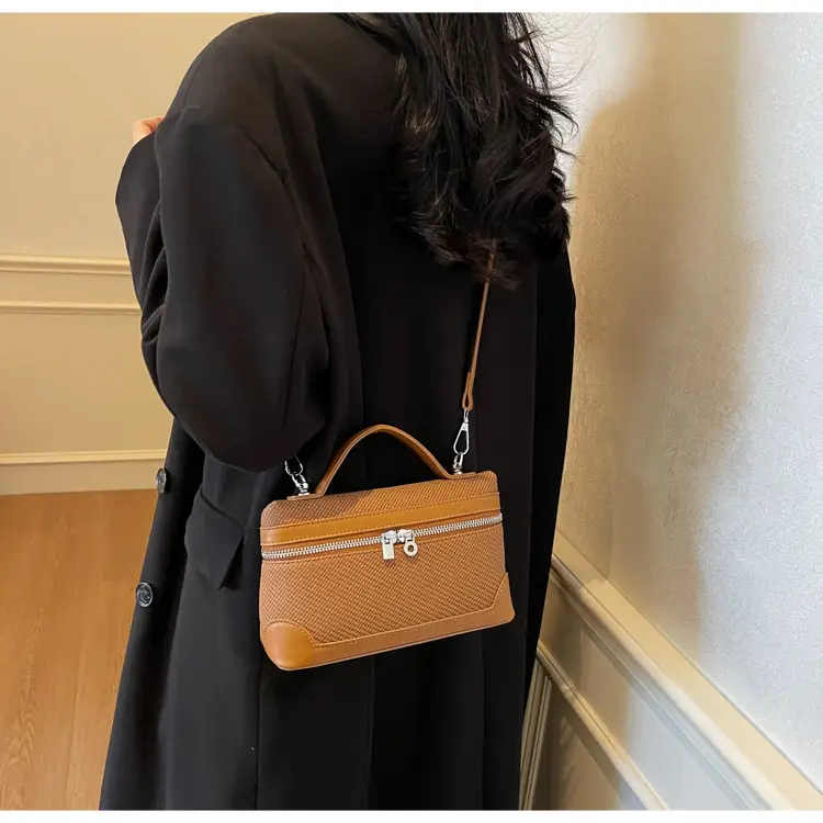 Korean Style Brown Crossover Shoulder Bag for Women — feature 11