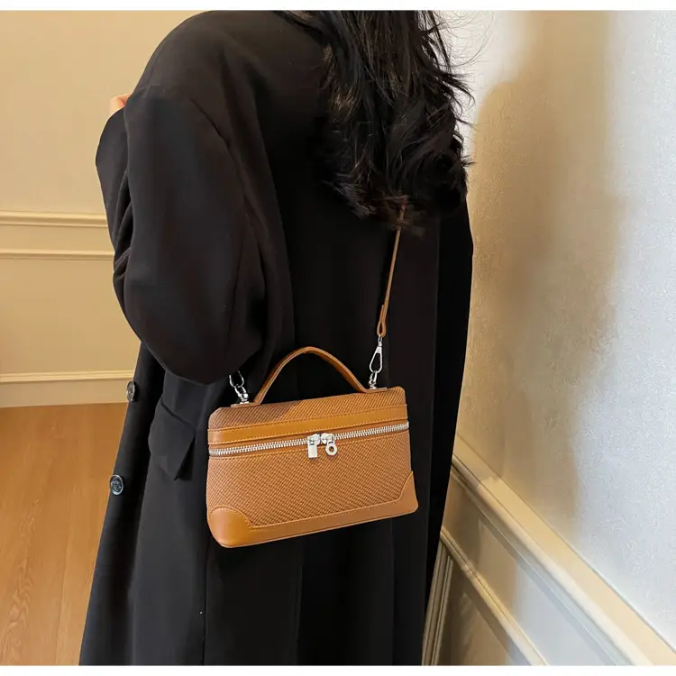 Korean Style Brown Crossover Shoulder Bag for Women — feature 12