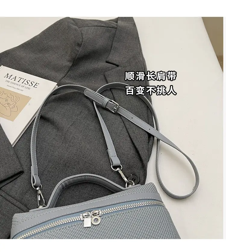 Korean Style Brown Crossover Shoulder Bag for Women — feature 3