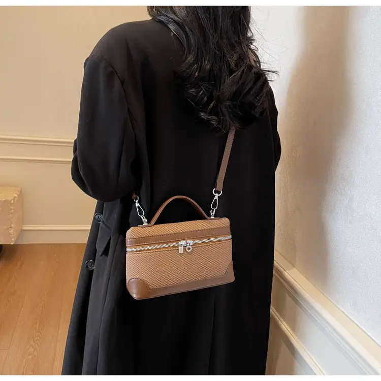 Korean Style Brown Crossover Shoulder Bag for Women — feature 32