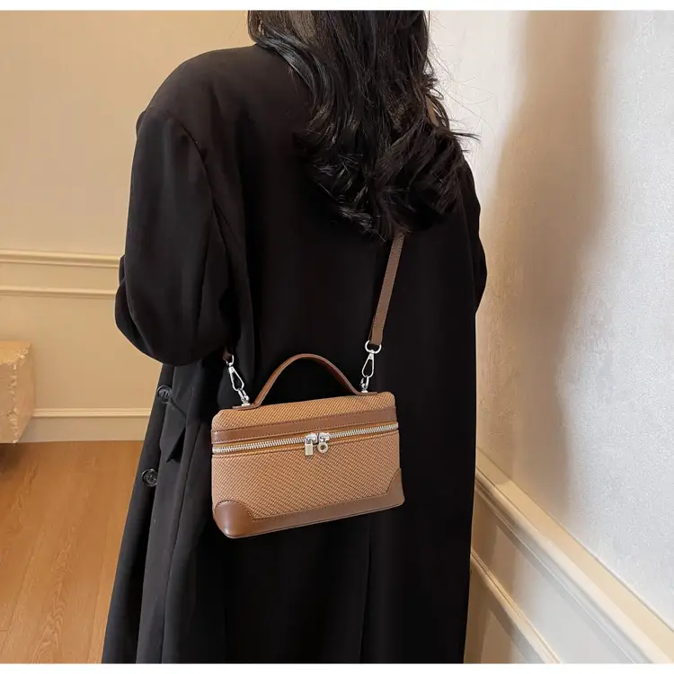 Korean Style Brown Crossover Shoulder Bag for Women — feature 33