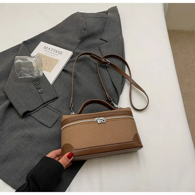 Korean Style Brown Crossover Shoulder Bag for Women — feature 35